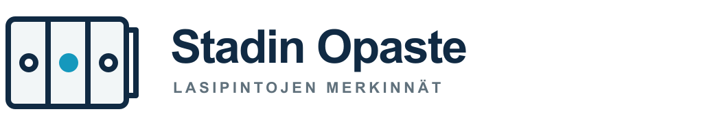 Stadin Opaste – lasipintojen merkinnät